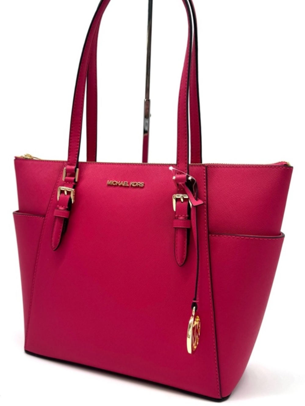 Michael Kors Large Charlotte Tote Bag Electric Pink